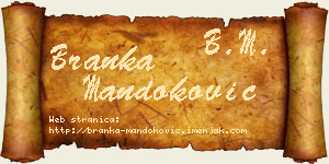 Branka Mandoković vizit kartica